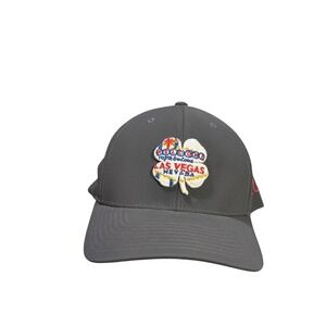 Black Clover Las Vegas Clover Logo Snapback Hat Gray Red Live Lucky